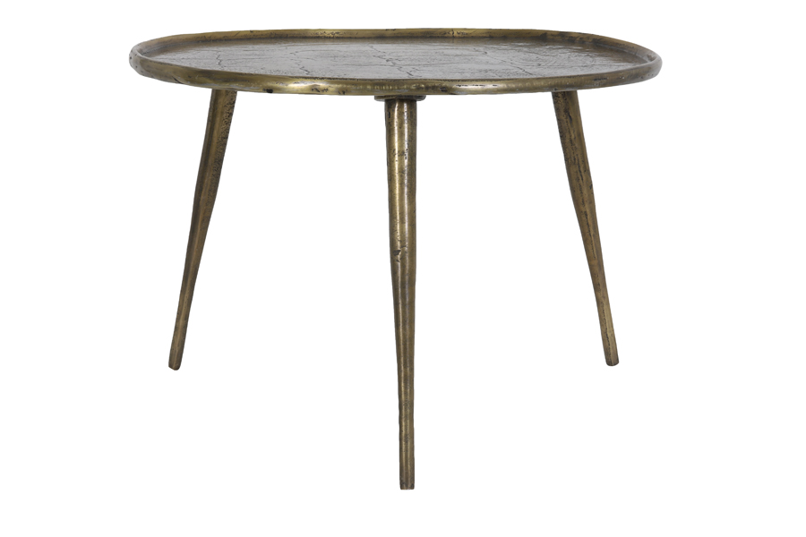 Side table Ø59x41 cm BABINA antique bronze