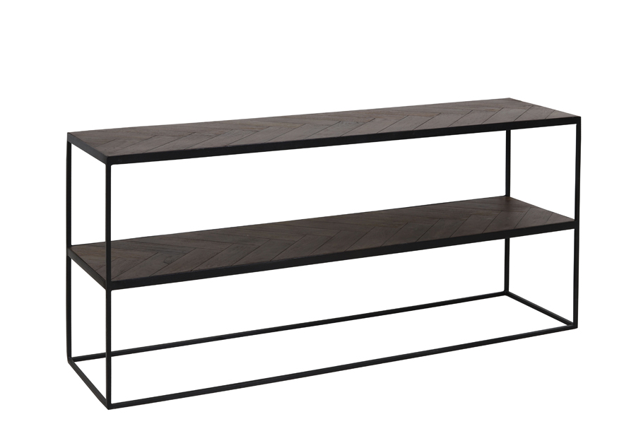 Console 150x40x70 cm CHISA wood brown-black