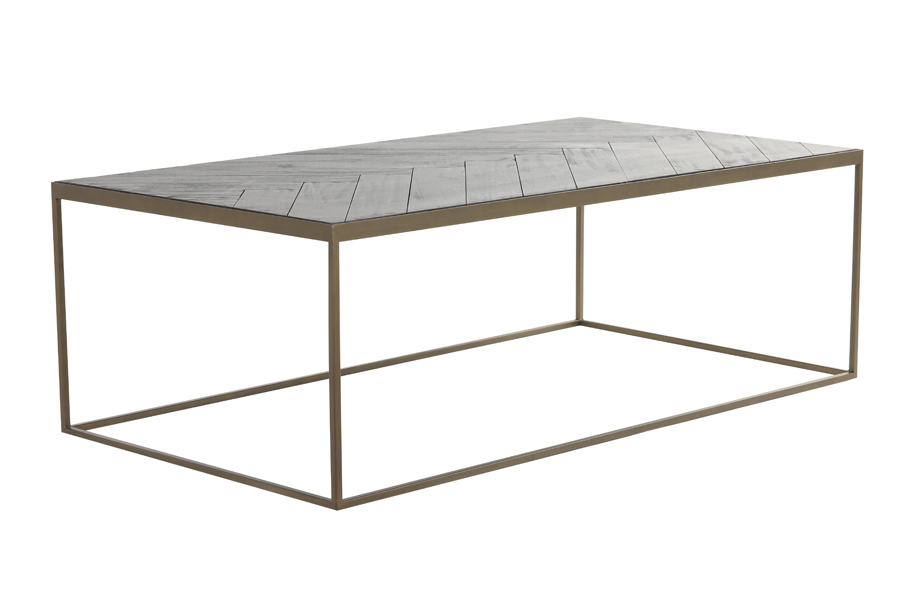 Coffee table 120x65x40 cm CHISA wood black-ant bronze