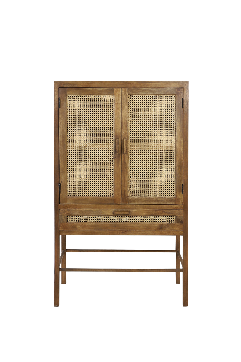 Cabinet 90x45x160 cm NIPAS wood brown