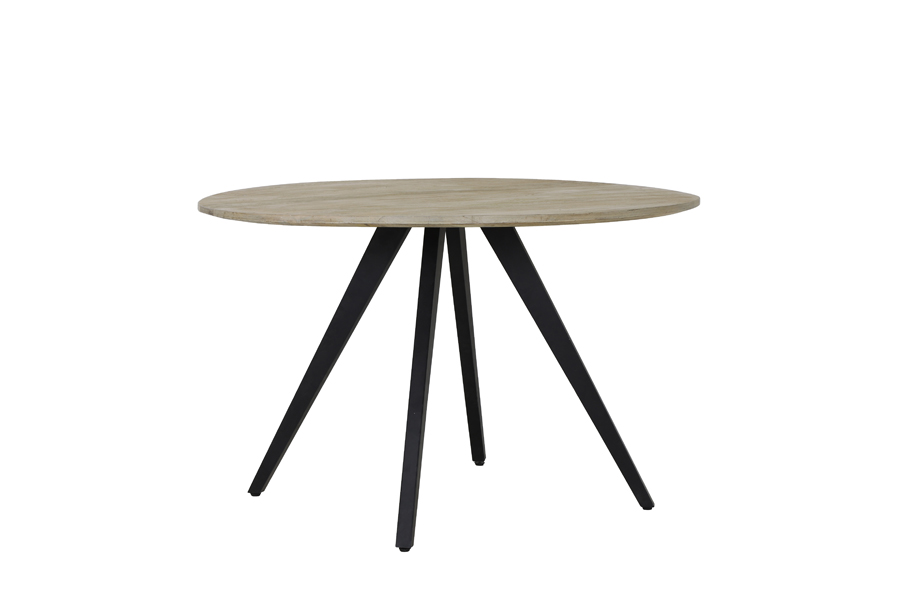 Dining table Ø120x78 cm MAGNIFERA mango wood-black