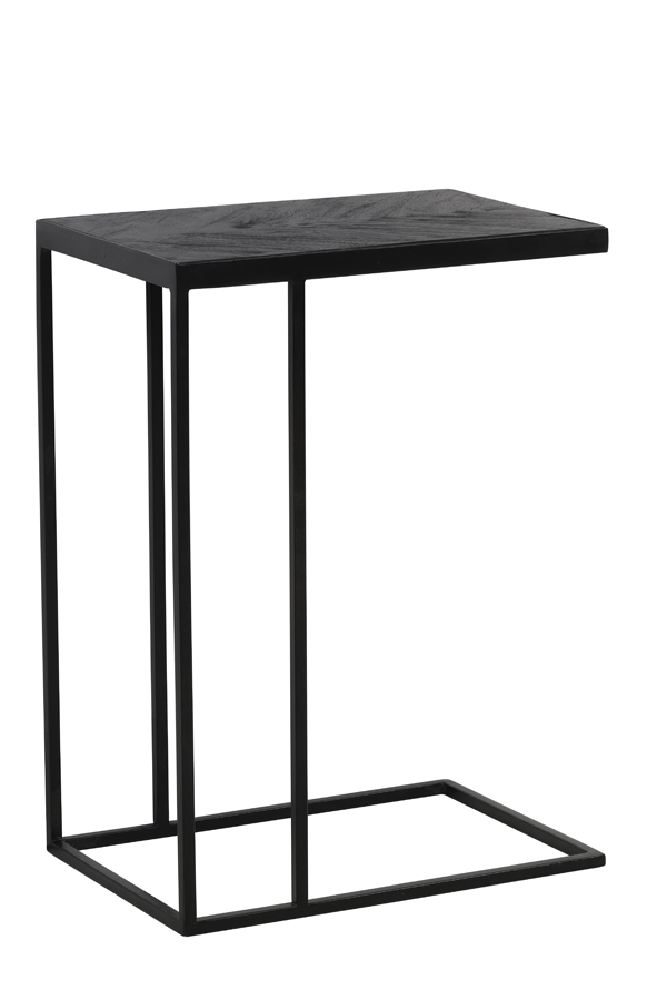 Side table 45x30x62 cm CHISA wood black-black