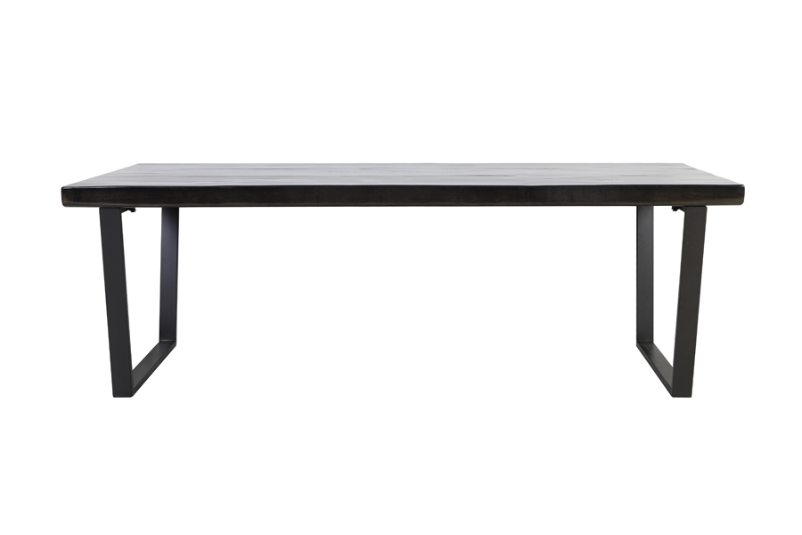 Dining table 240x100x78 cm MAYEN recycled wood-shiny black