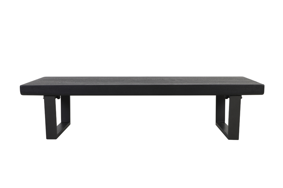 Coffee table 166x59x40 cm MUDEN mango wood-matt black