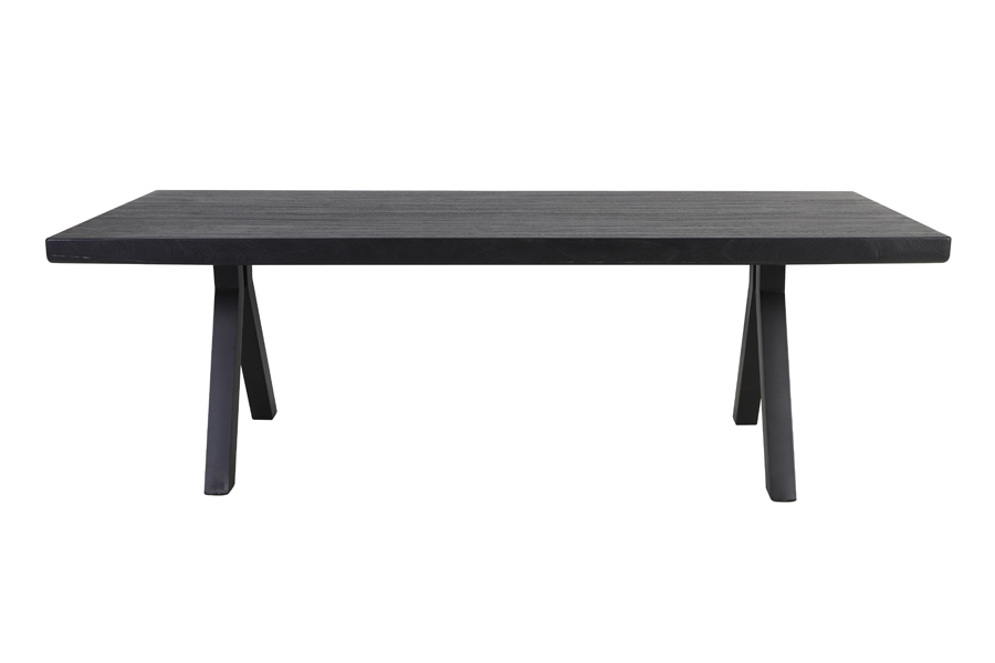 Dining table 240x100x78 cm MUDEN mango wood-matt black