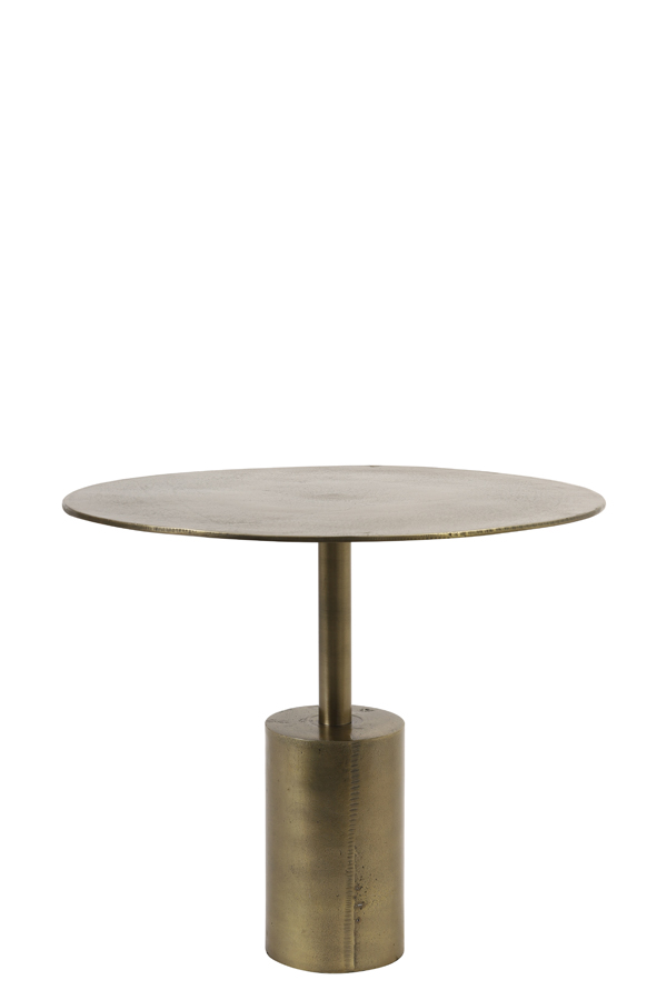 Side table Ø40x35 cm MOLO raw antique bronze