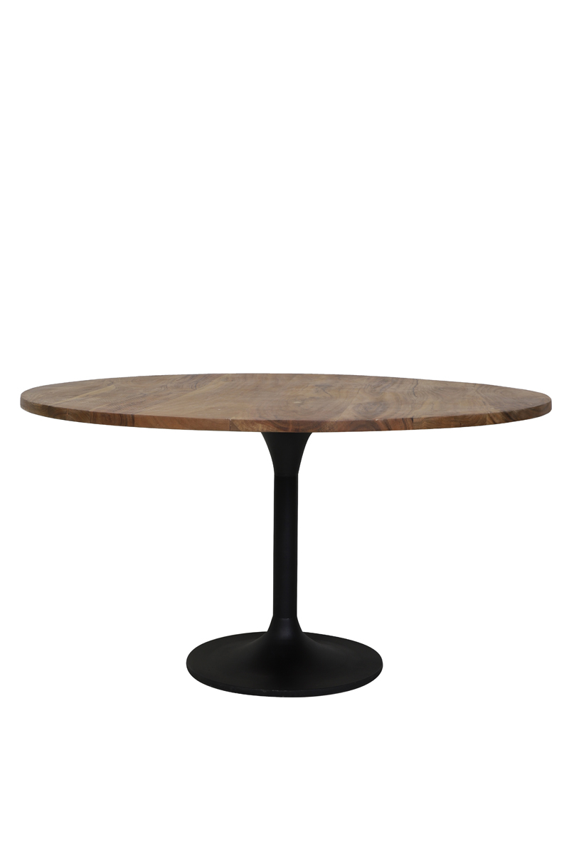 Dining table Ø120x78 cm BIBOCA acacia wood-black