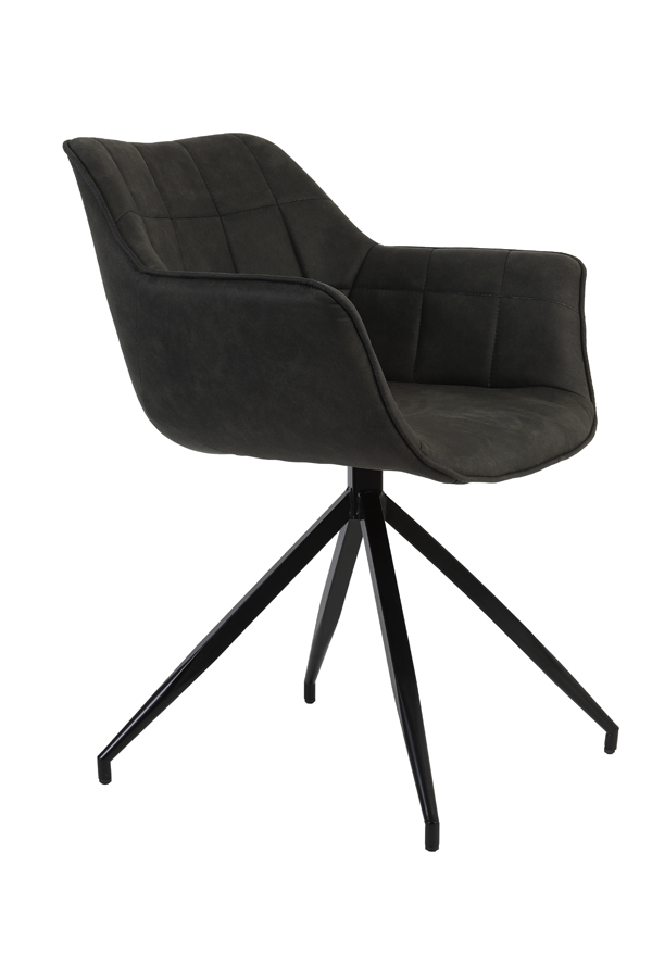 Dining chair 62x52x81 cm JAIMY dark grey+black
