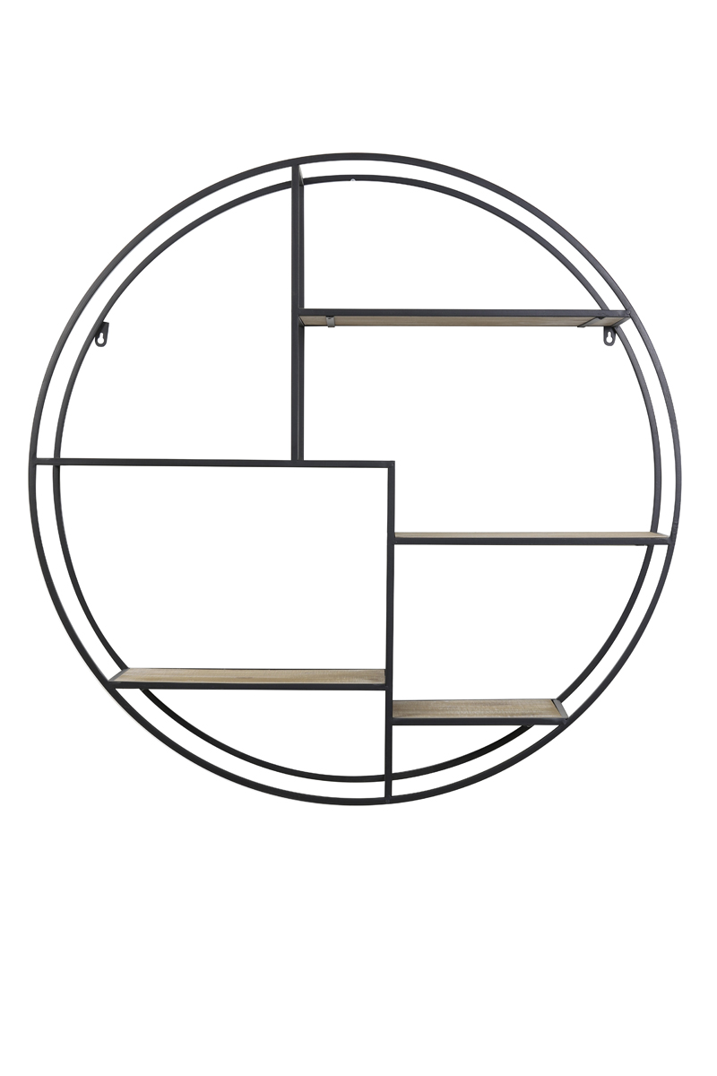 Wall cabinet open Ø92x26 cm JUNA black