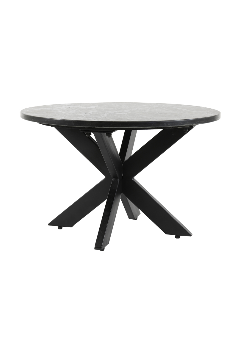 Coffee table Ø65x42 cm TOMOCHI marble black+black