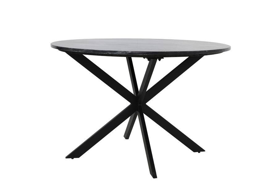 Dining table Ø120x78 cm TOMOCHI marble black+black