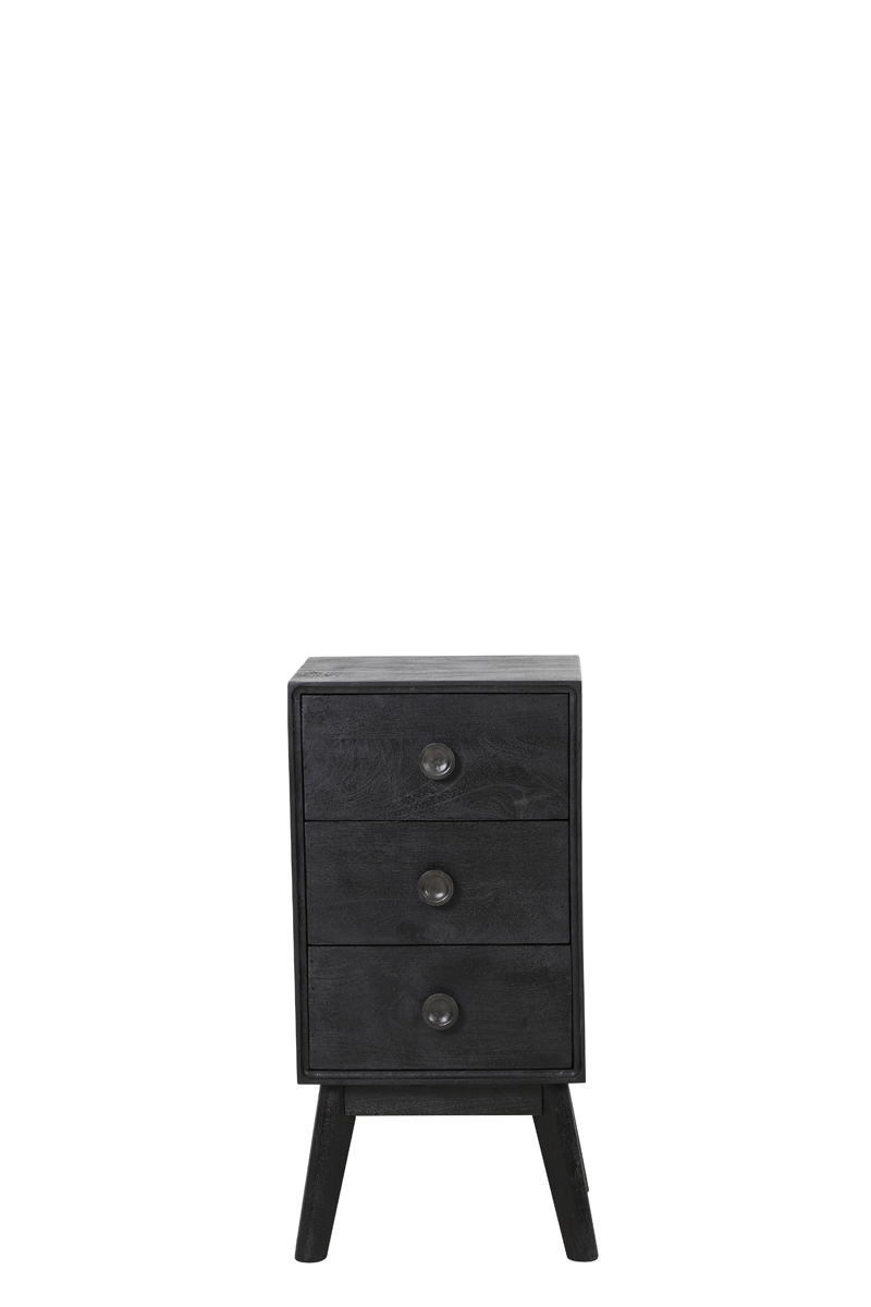 Cabinet with 3 drawers 40x40x80 cm ESPITA wood black