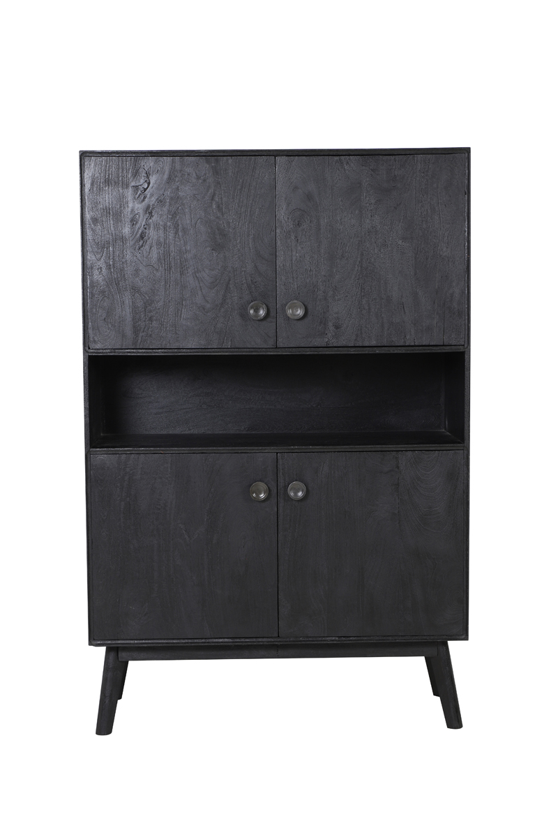Cabinet 104x40x158 cm ESPITA wood black