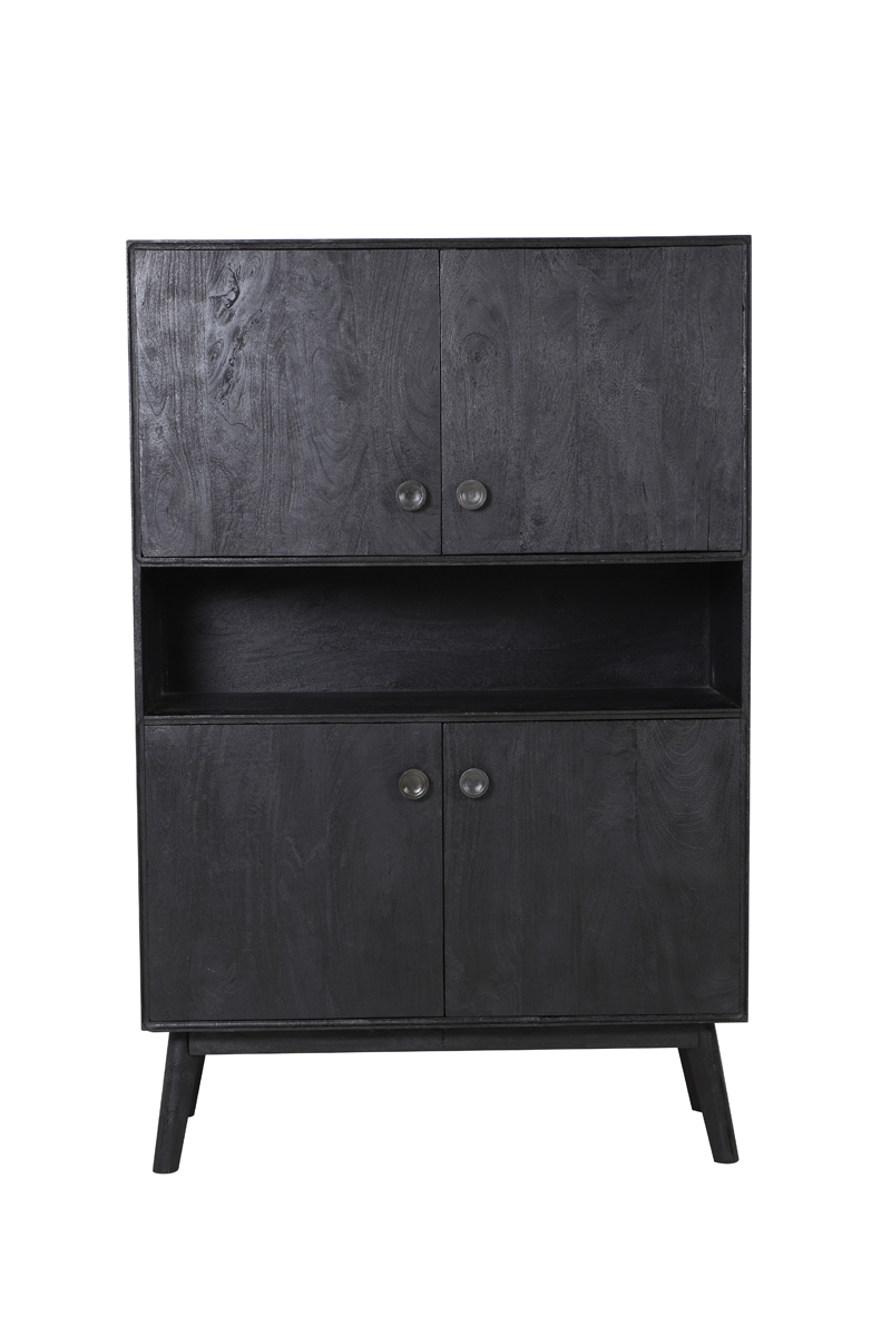 Cabinet 104x40x158 cm ESPITA wood black