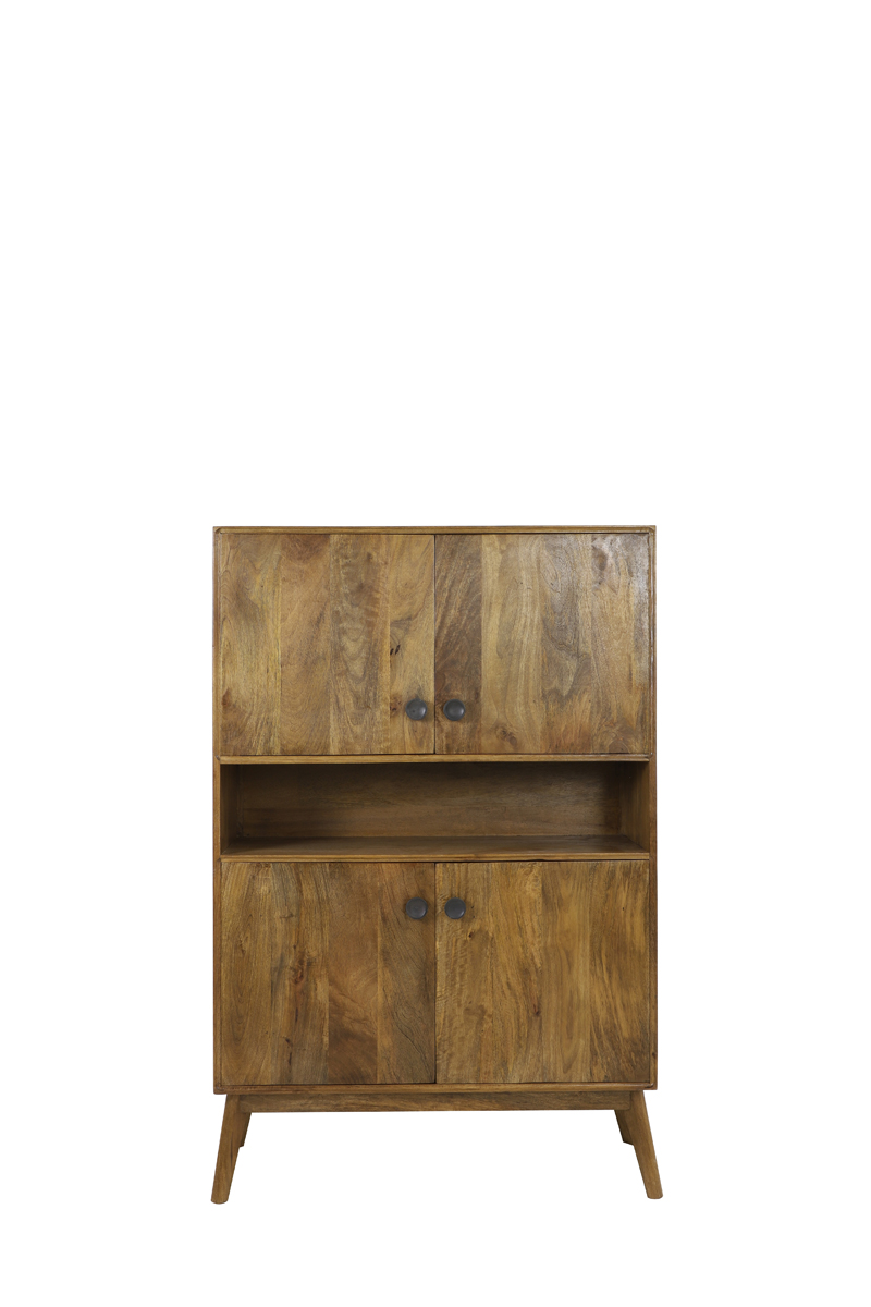 Cabinet 104x40x158 cm ESPITA wood oil brown