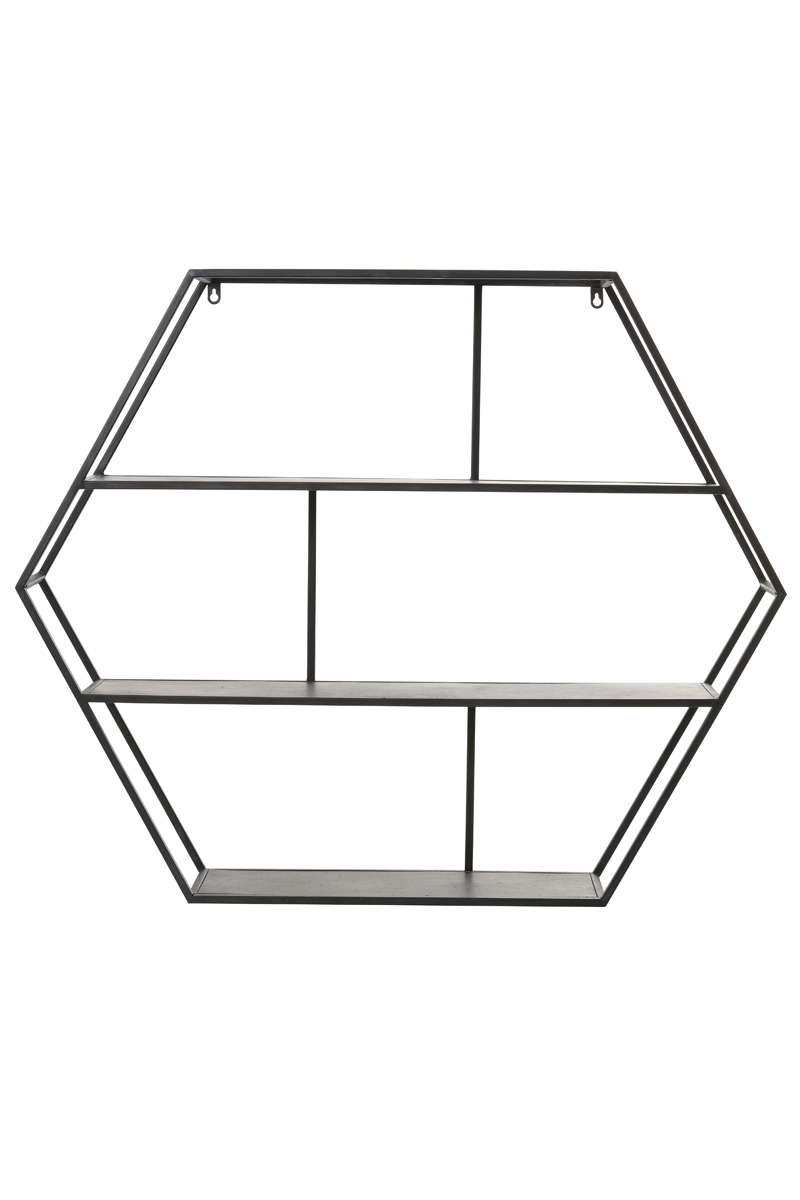 Wall cabinet open 91x17,5x75 cm AVERSA black