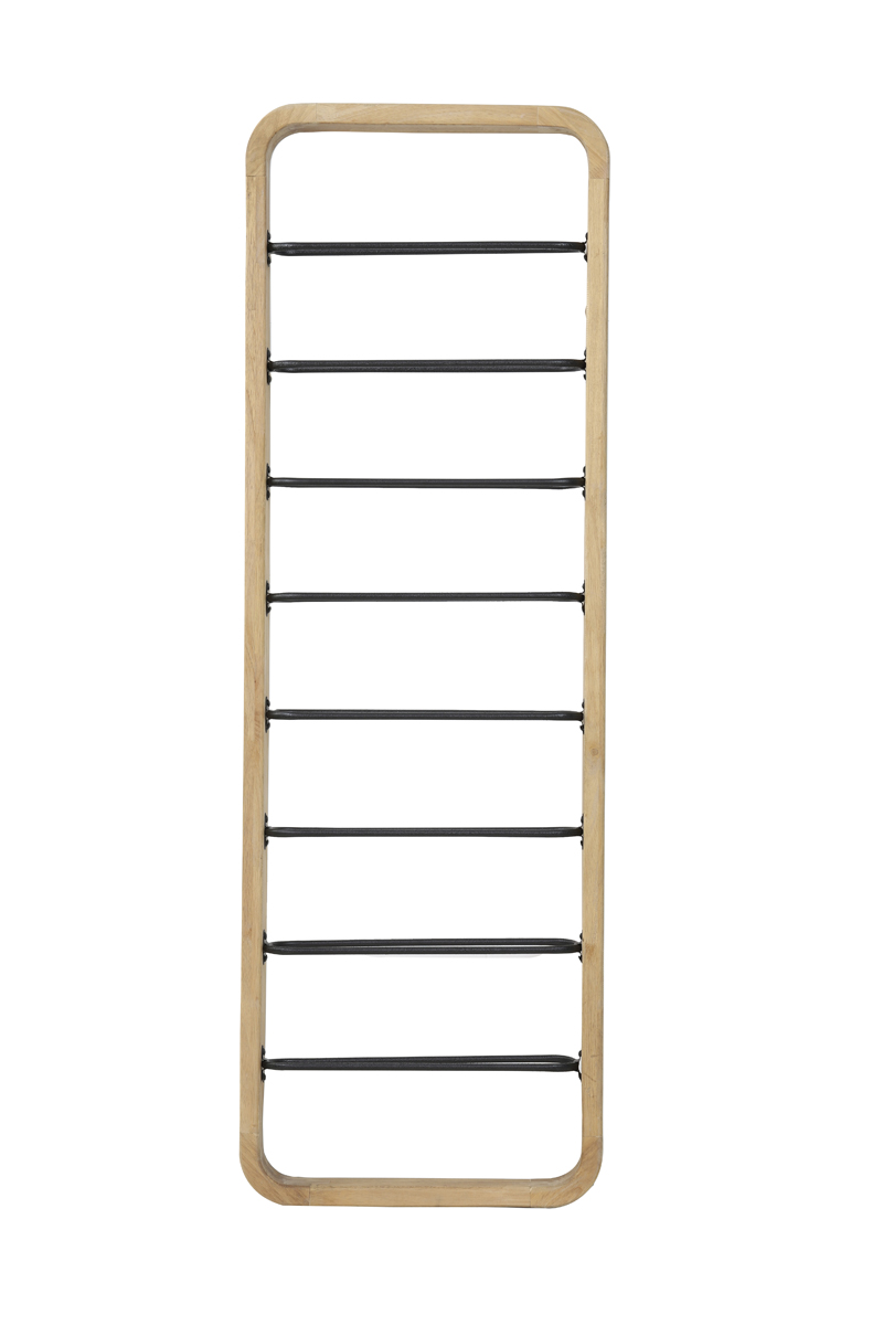 Wine rack 8 bottles 40x6x120 cm SORRENTO dark grey+wood