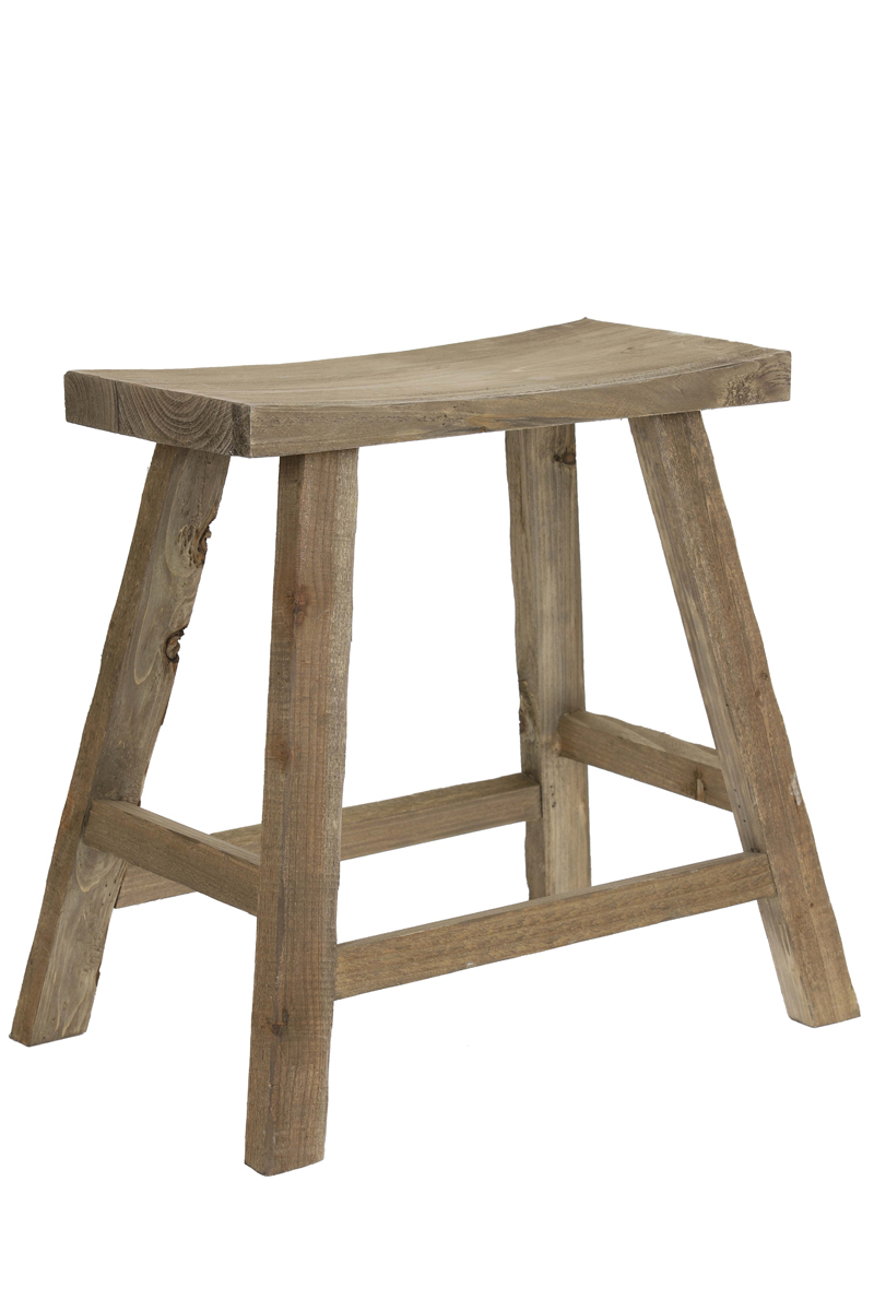 Stool 47x24x50 cm SANZA wood natural