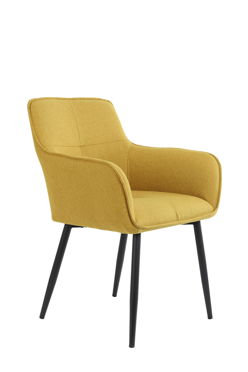 Dining chair 60,5x60x87 cm EMILY ocher yellow-black