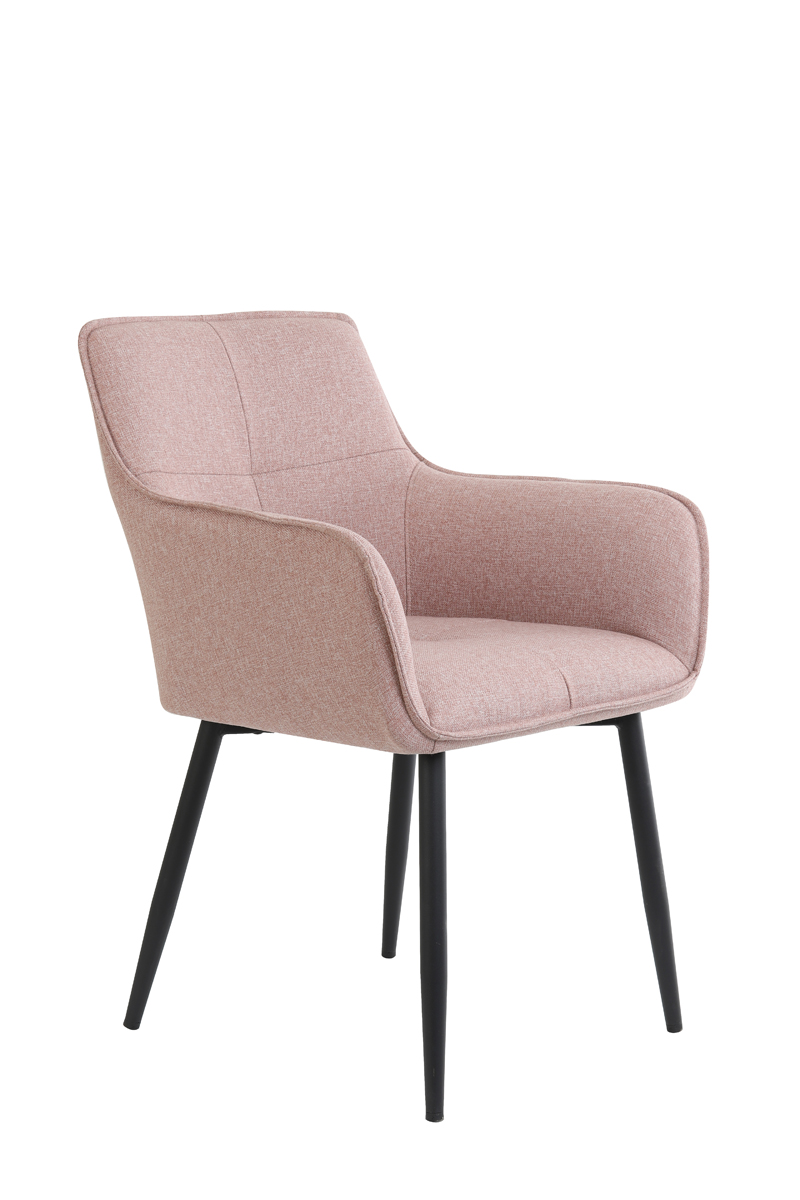 Dining chair 60,5x60x87 cm EMILY old pink-black