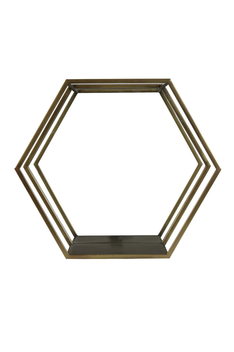 Wall rack+mirror 57x25,5x50 cm HUAL antique bronze