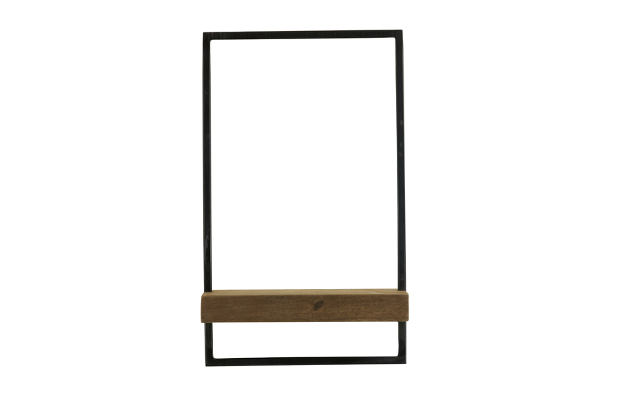 Wall shelf 30x15x50 cm MADDISON wood dark brown