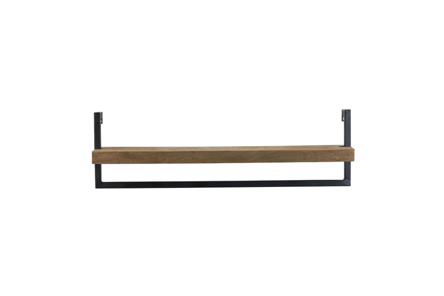 Wall shelf 80x15x24 cm MADDISON wood dark brown