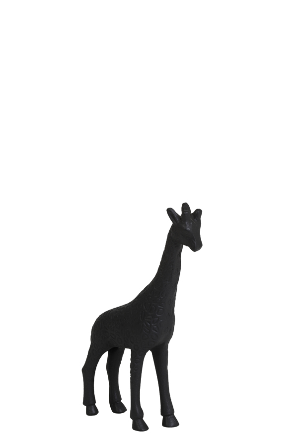 Ornament 18x7,5x37 cm GIRAFFE matt black