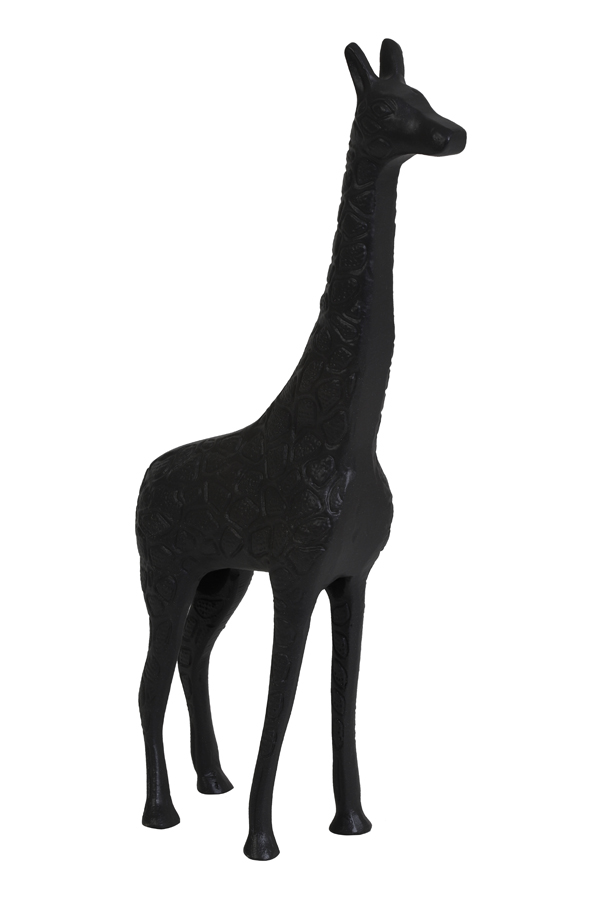 Ornament 21x7x46 cm GIRAFFE matt black