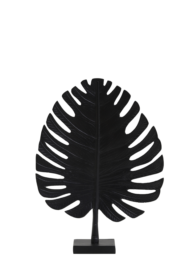 Ornament 30x8x42 cm LEAF black