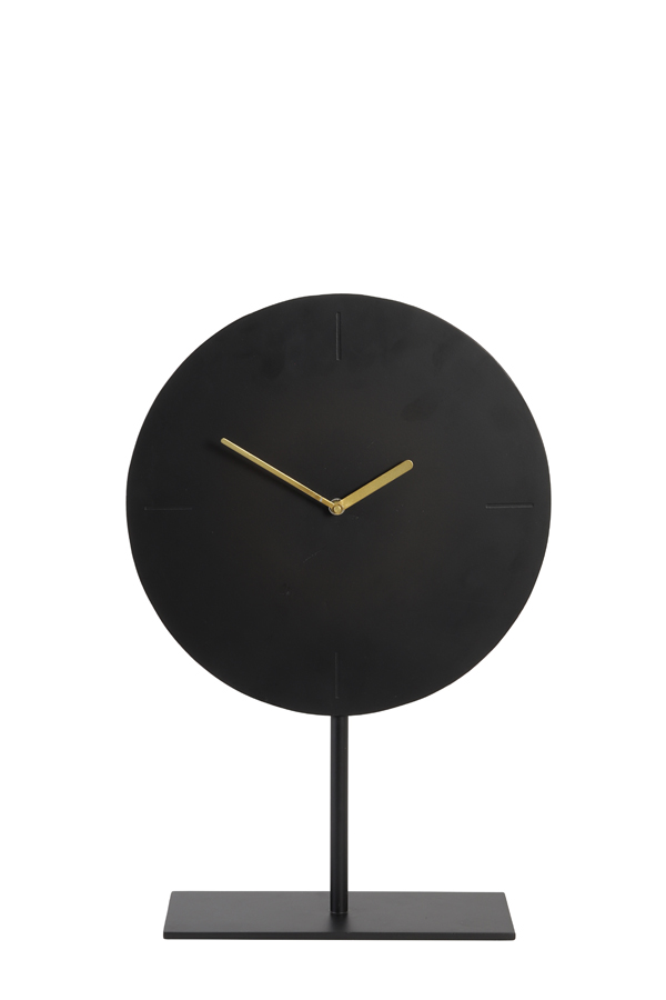 Clock on base 30x10x45,5 cm WAIWO matt black-gold
