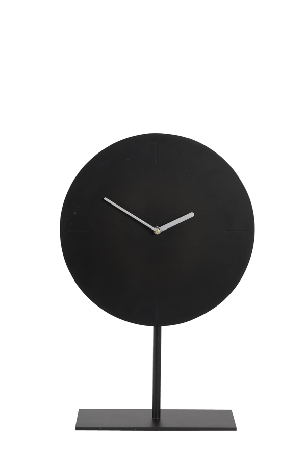 Clock on base 30x10x45,5 cm WAIWO matt black-silver