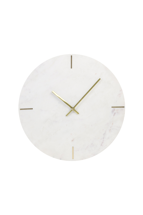 Clock Ø43 cm MORENO marble white