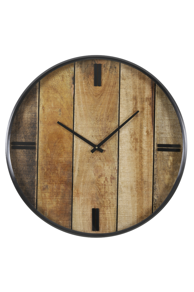 Clock Ø51 cm PERAKI wood+black