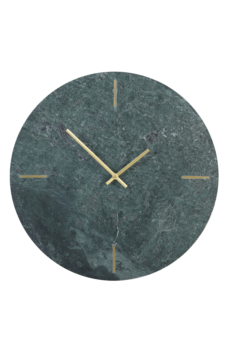Clock Ø43x2 cm DALUCA green marble