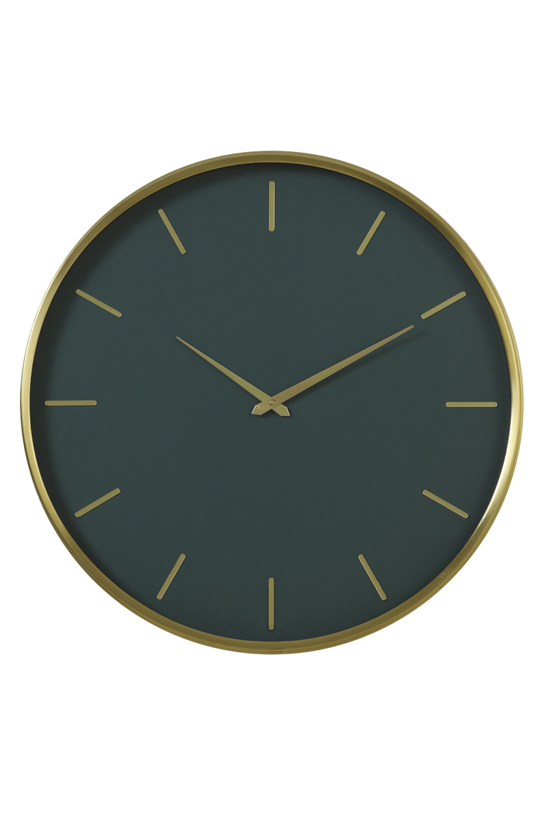 Clock Ø51x3 cm TIMORA dark green