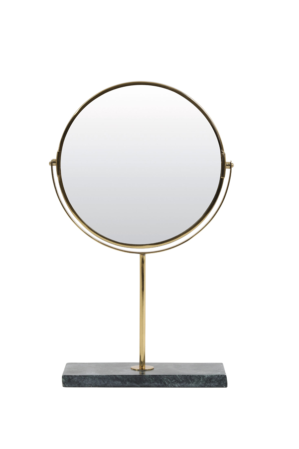 Mirror on base 24x9x40,5 cm RIESCO marble green-gold