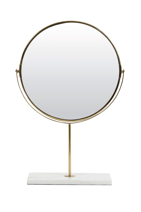 Mirror on base 33x12,5x48 cm RIESCO marble white-gold